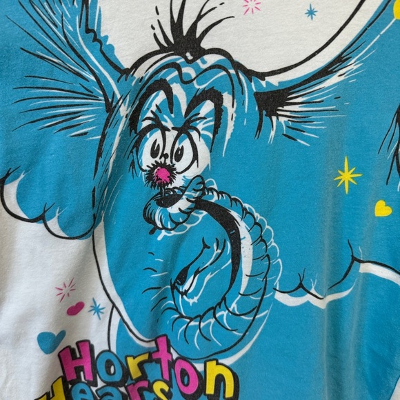 Y2K vintage Dr. Seuss Horton Hears a Who baby tee short sleeve graphic Tshirt - Picture 2 of 6